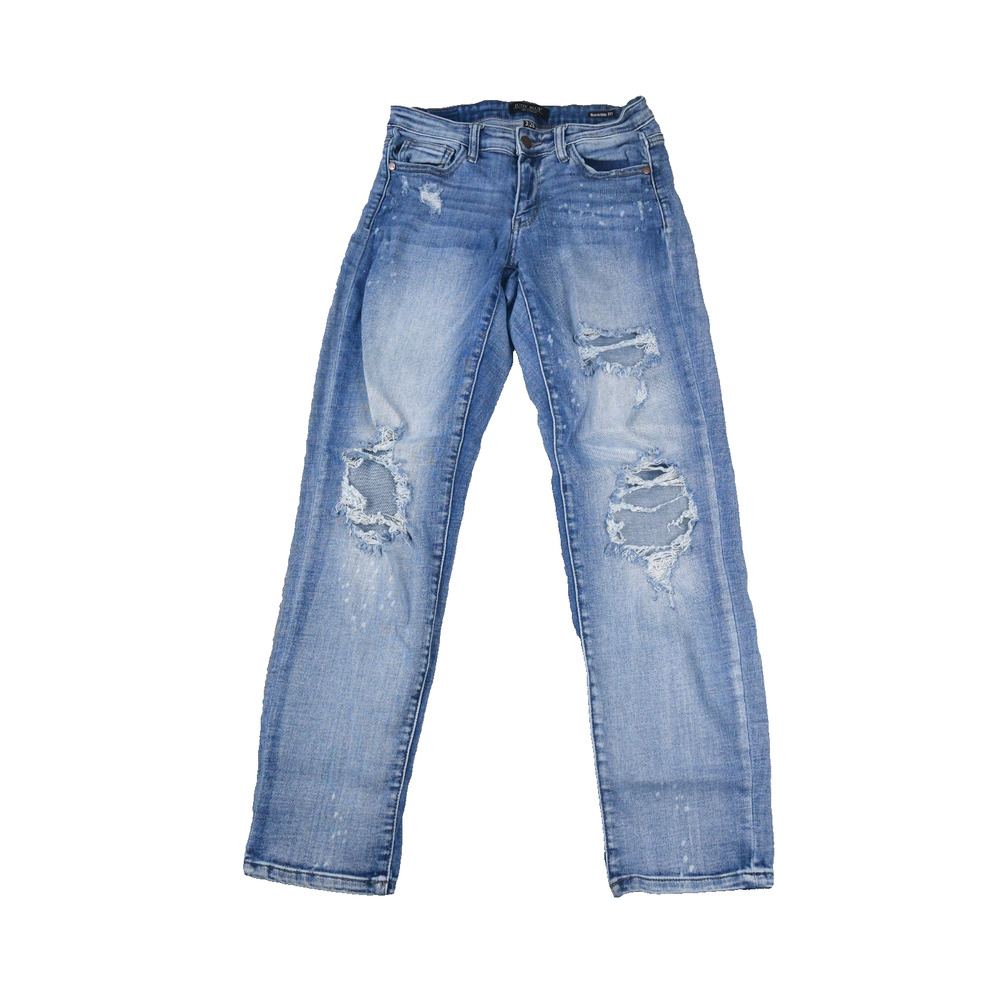 Judy Blue Jeans Womens 3/26 ( 27x28) Boyfriend Distressed Paint spots
